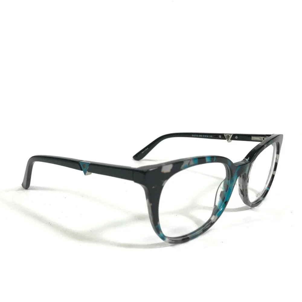 Guess Eyeglasses Frames GU2732 089 Black Blue Tortoise Round Full Rim 51-18-140